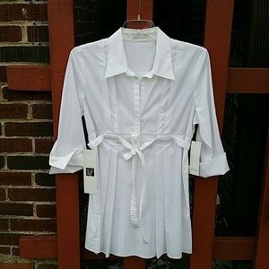 Badgley Mischka white Button Down